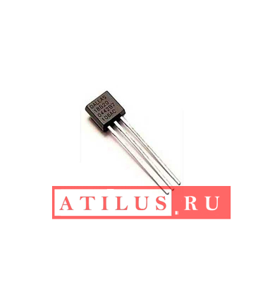 DS18B20 (TO-92-3pins) - цифровой датчик температуры фото 1